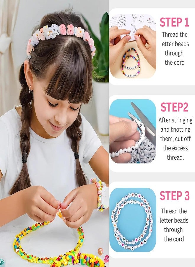 SILLYME 3500 pcs Bracelet Making Set for Jewellery Making Kit for Girls, Beads kit Jewellery Making Materials kit - Beads for Bracelet Making - Birthday Gift for Girl - Image 4